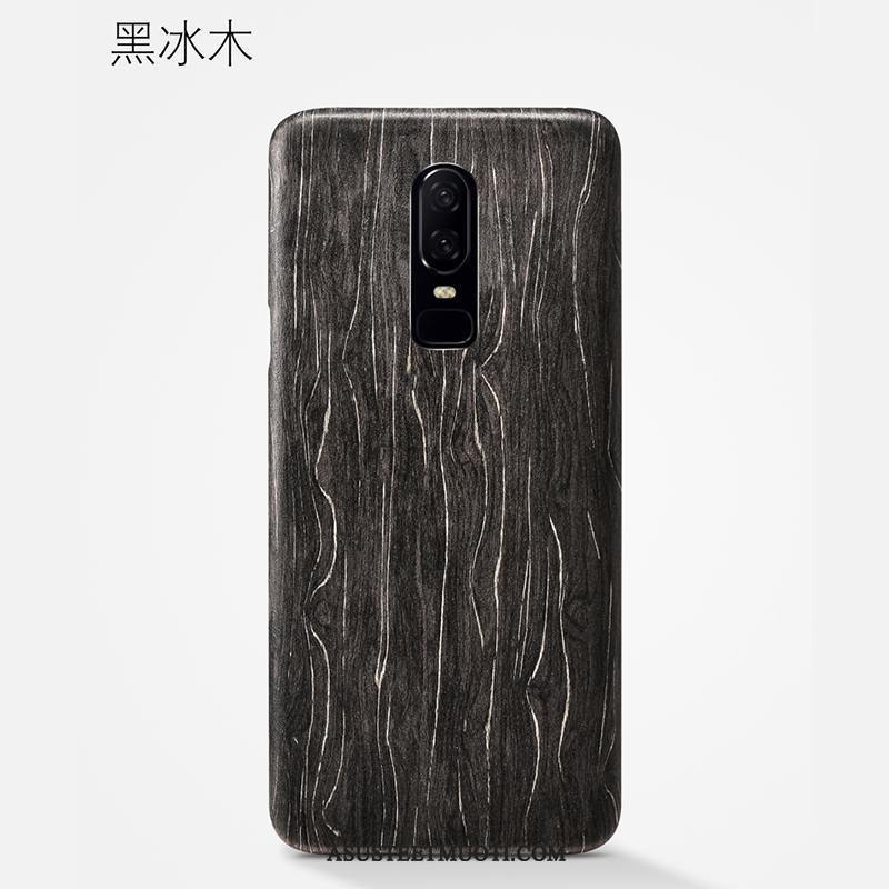 Oneplus 6 Kuoret Pesty Suede Kuori Kotelo Puu Suojaus