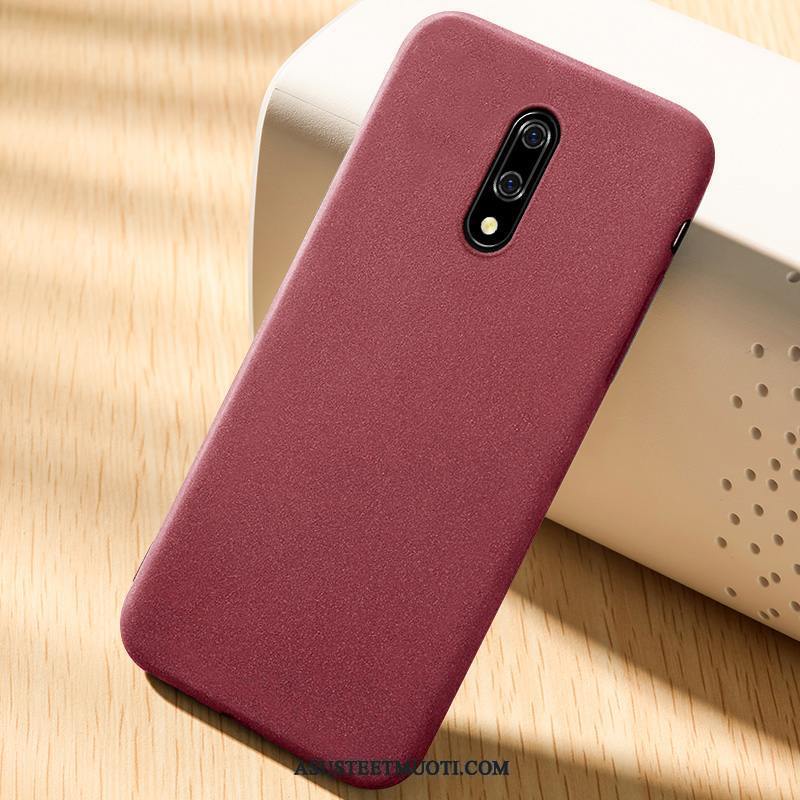 Oneplus 7 Kuoret Pesty Suede Yksinkertainen Murtumaton Kukkakuvio Hengittävä