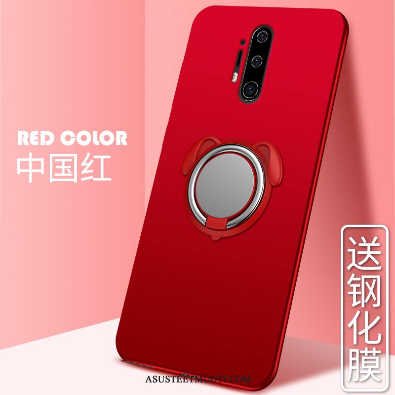 Oneplus 8 Pro Kuoret All Inclusive Pesty Suede Magneettinen Auto Tuki