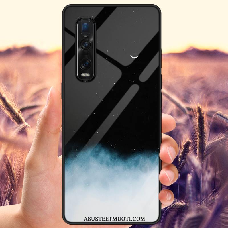 Oppo Find X2 Pro Kuoret Kotelo Musta Muokata Karkaisu Puhelimen