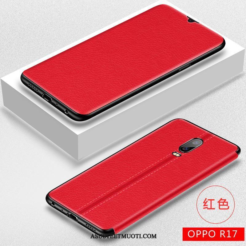 Oppo R17 Pro Kuoret Kova Punainen Silikoni Simpukka All Inclusive