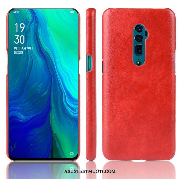 Oppo Reno 10x Zoom Kuoret Suojaus Kotelo Kuori Litsi Nahka