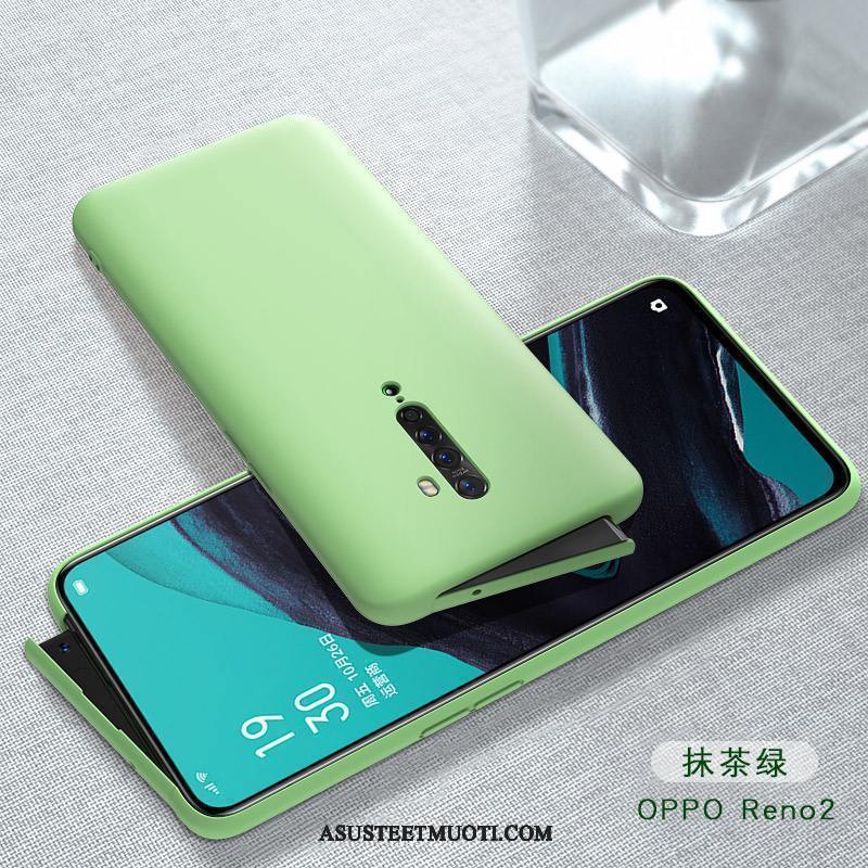 Oppo Reno 2 Kuoret Näytönsuojus Vihreä Pehmeä Neste Ripustettavat Koristeet Murtumaton