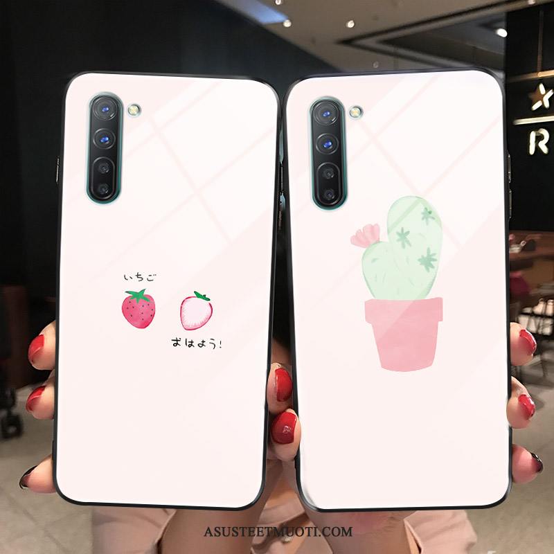 Oppo Reno 3 Kuoret Kotelo Yksinkertainen Puhelimen Mansikka Lasi