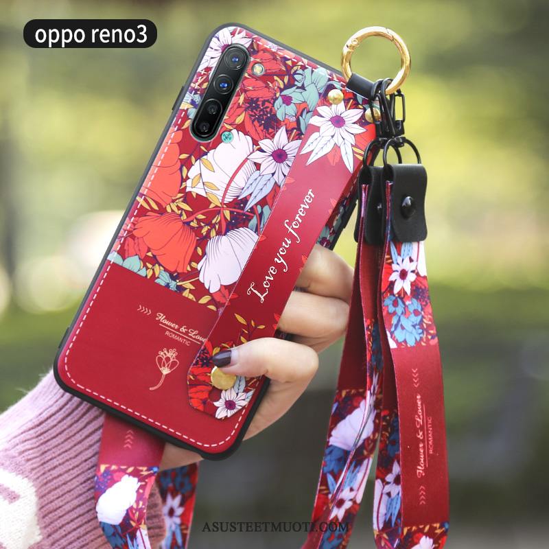 Oppo Reno 3 Kuoret Punainen Kuori Trendi Persoonallisuus Murtumaton