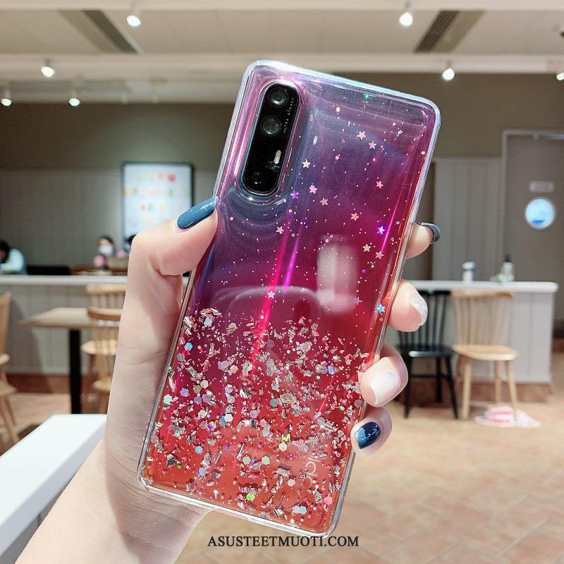 Oppo Reno 3 Pro Kuoret Puhelimen Silikoni Punainen Suupaltti Murtumaton