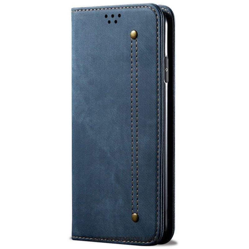 Puhelinkuoret OnePlus Nord 2T 5G Kotelot Flip Denim Kangas