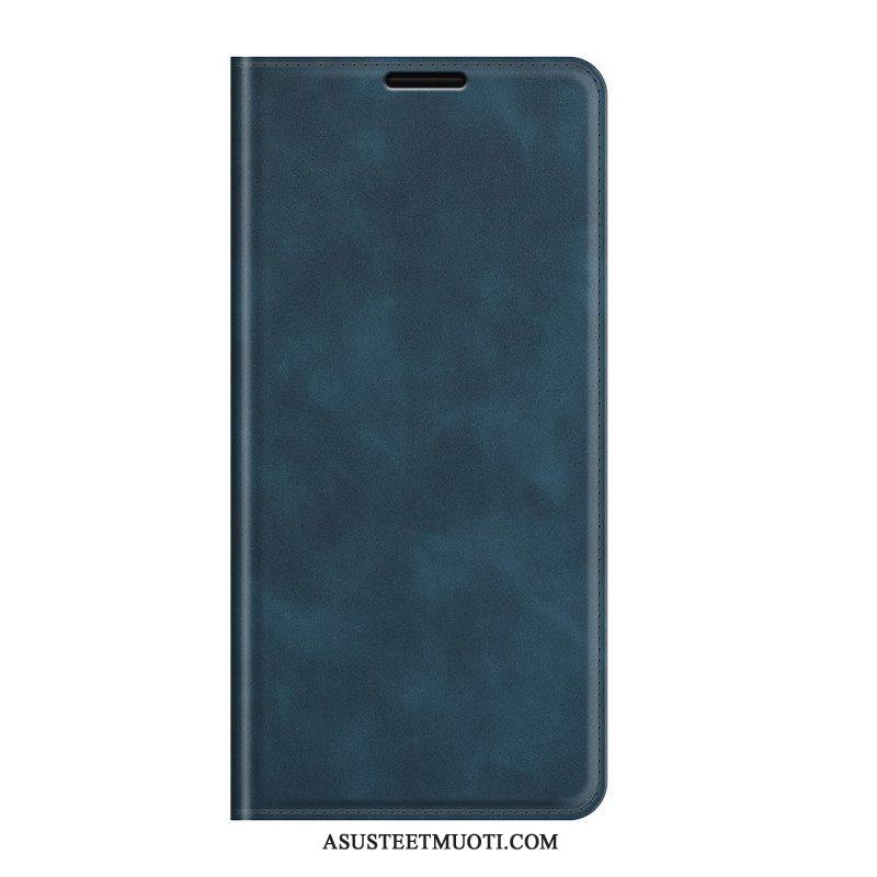 Puhelinkuoret Samsung Galaxy S22 5G Kotelot Flip Silky Touch -nahkaefekti