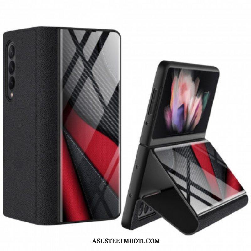 Puhelinkuoret Samsung Galaxy Z Fold 3 5G Kotelot Flip Gkk Carbon Karkaistu Lasi