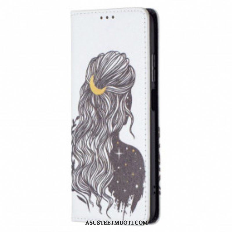 Puhelinkuoret Xiaomi Redmi Note 10 / 10S Kotelot Flip Kauniit Hiukset