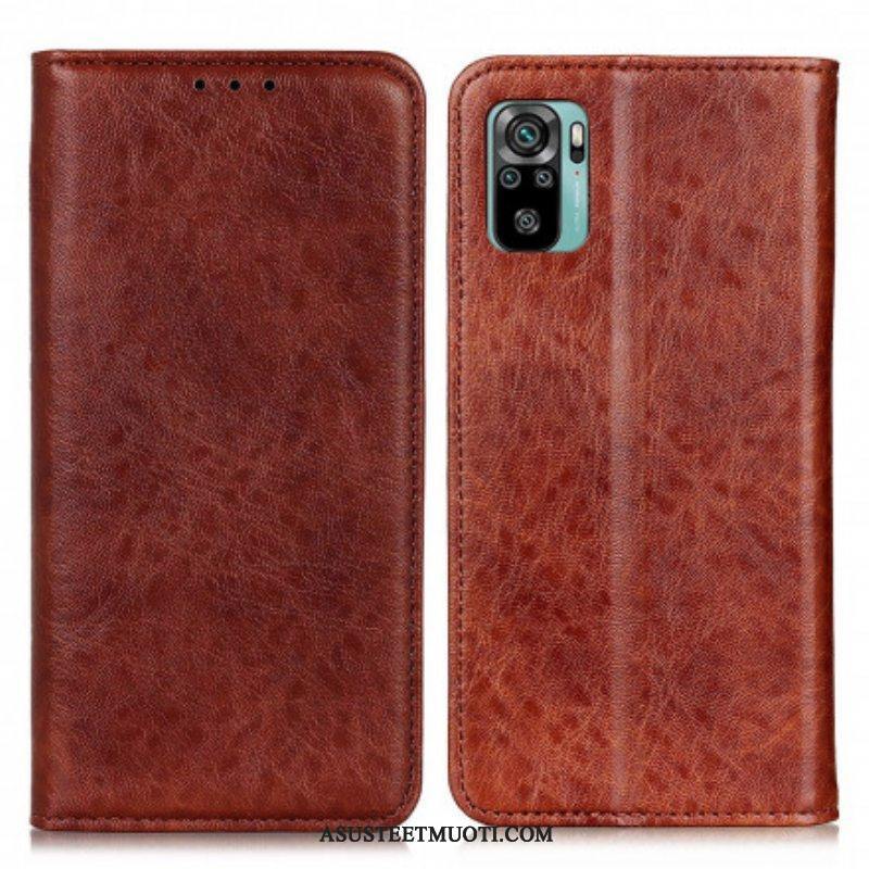 Puhelinkuoret Xiaomi Redmi Note 10 / 10S Kotelot Flip Teksturoitu Nahkaefekti