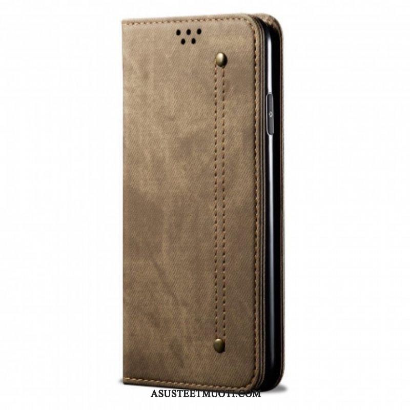 Puhelinkuoret Xiaomi Redmi Note 10 Pro Kotelot Flip Denim Kangas