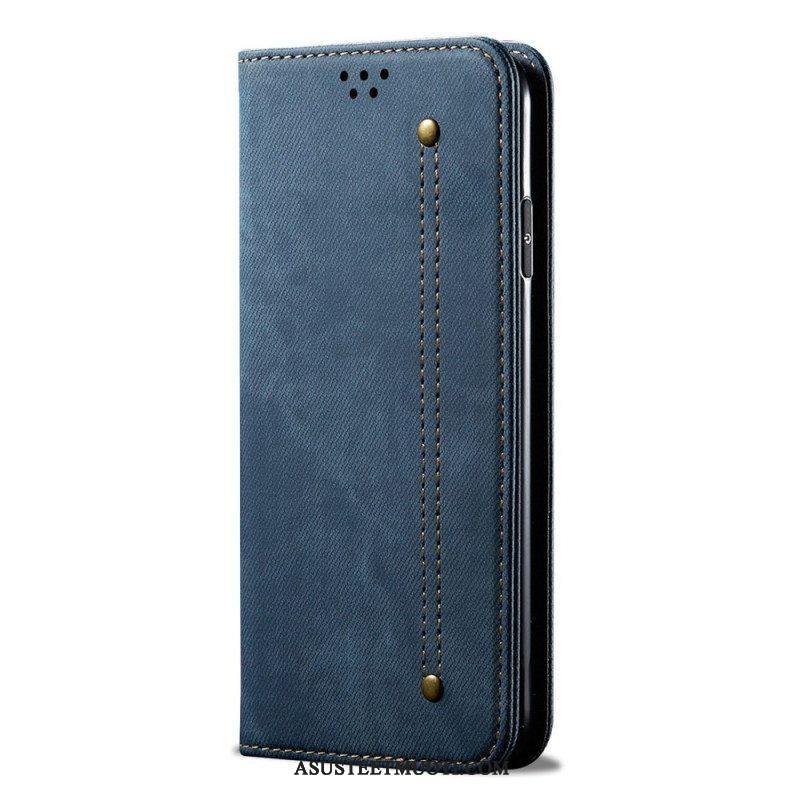 Puhelinkuoret Xiaomi Redmi Note 12 5G Kotelot Flip Denim Kangas