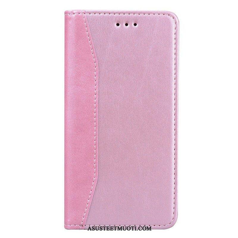 Puhelinkuoret iPhone 13 Pro Kotelot Flip Kaksisävyinen Business Leather -efekti