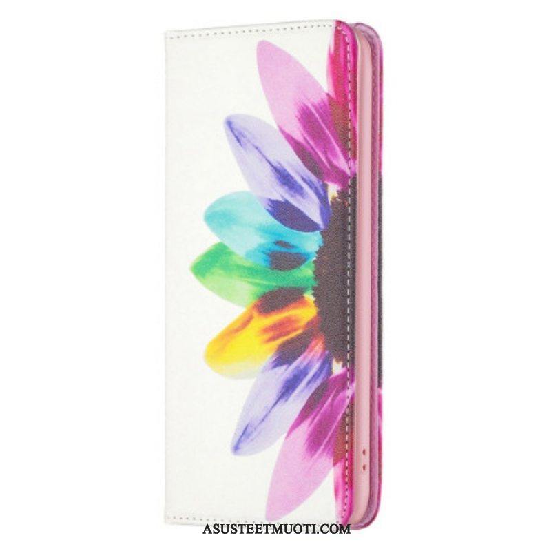 Puhelinkuoret iPhone 14 Pro Kotelot Flip Akvarelli Kukka