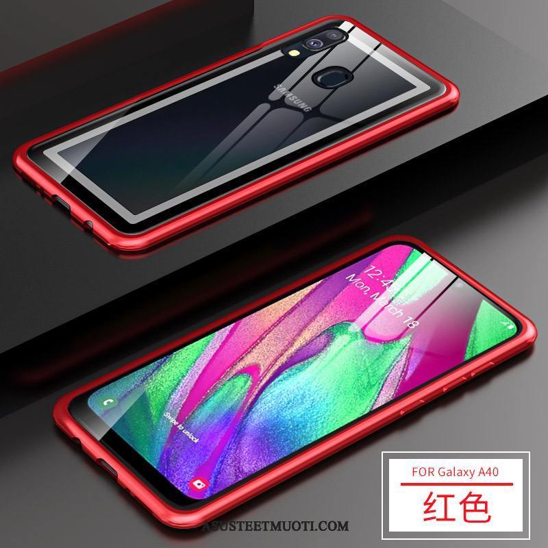 Samsung Galaxy A40 Kuoret Suojaus Kehys Punainen Puhelimen Kuori