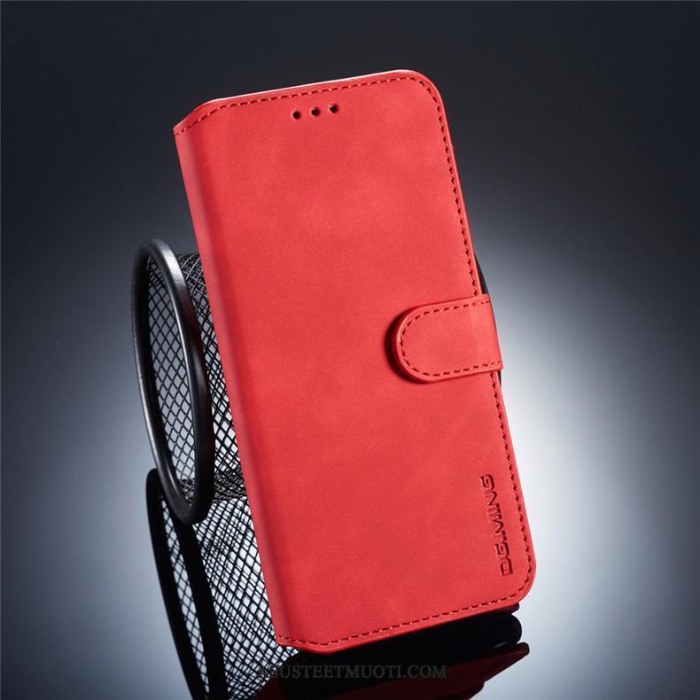 Samsung Galaxy A6 Kuori Kuoret Nahkakotelo Punainen Tähti Puhelimen All Inclusive