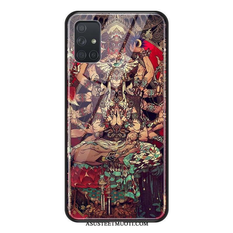 Samsung Galaxy A71 Kuoret L Punainen Buddha Kuori Puhelimen