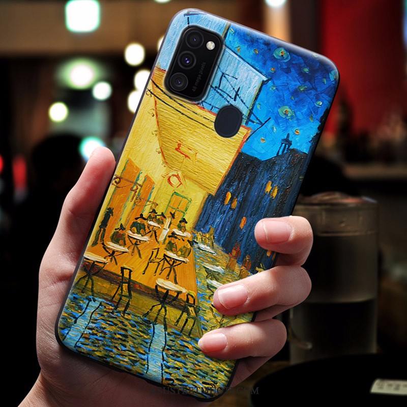 Samsung Galaxy M30s Kuori Kuoret Puhelimen Murtumaton Suojaus Kohokuviointi