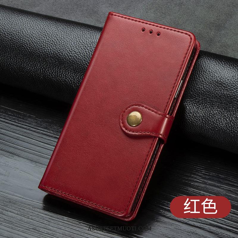 Samsung Galaxy Note 10 Lite Kuoret Kuori Kortti Punainen Tähti Nahkakotelo