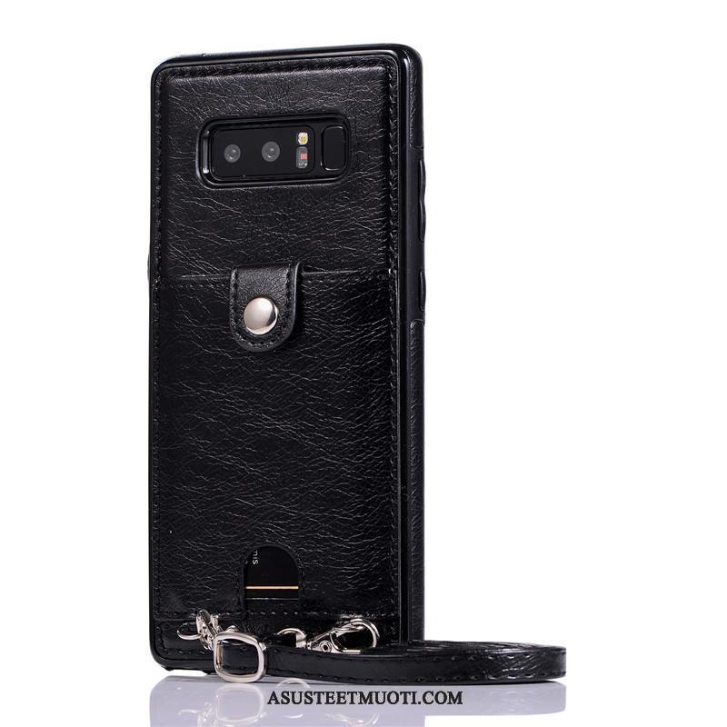 Samsung Galaxy Note 8 Kuoret Nahkakotelo Kortti Murtumaton Tähti Puhelimen