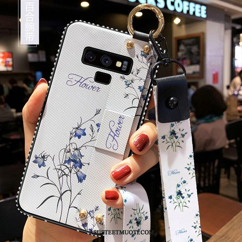 Samsung Galaxy Note 9 Kuoret Puhelimen Silikoni Valkoinen Ripustettavat Koristeet Suojaus
