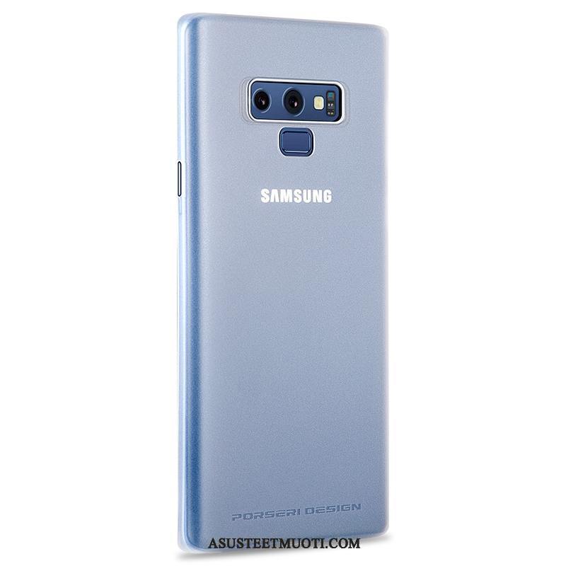 Samsung Galaxy Note 9 Kuoret Sininen Pehmeä Neste Murtumaton Ohut Kukkakuvio
