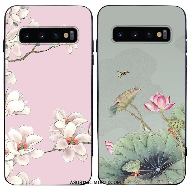 Samsung Galaxy S10+ Kuoret Uusi Ohut Kotelo Tähti Pesty Suede