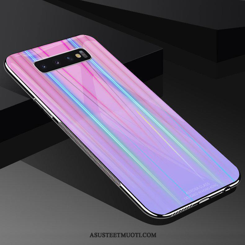 Samsung Galaxy S10 Kuoret Violetti Puhelimen Kuori Lasi Luova