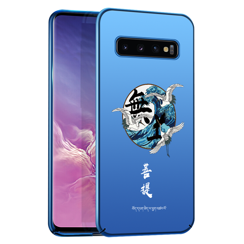 Samsung Galaxy S10 Kuori Kuoret Persoonallisuus Kohokuviointi Pesty Suede Tide-brändi Sininen