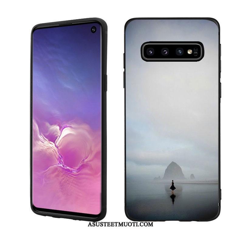 Samsung Galaxy S10+ Kuori Kuoret Puhelimen Pehmeä Neste Harmaa Tähti