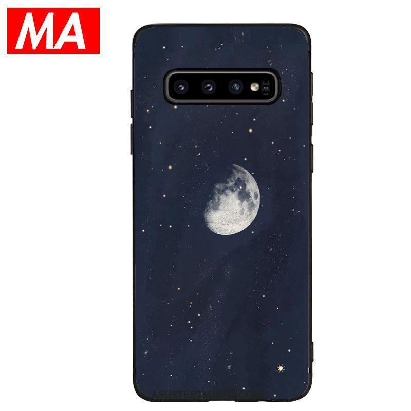 Samsung Galaxy S10+ Kuori Kuoret Silikoni Kuukausi Trendi Yksinkertainen