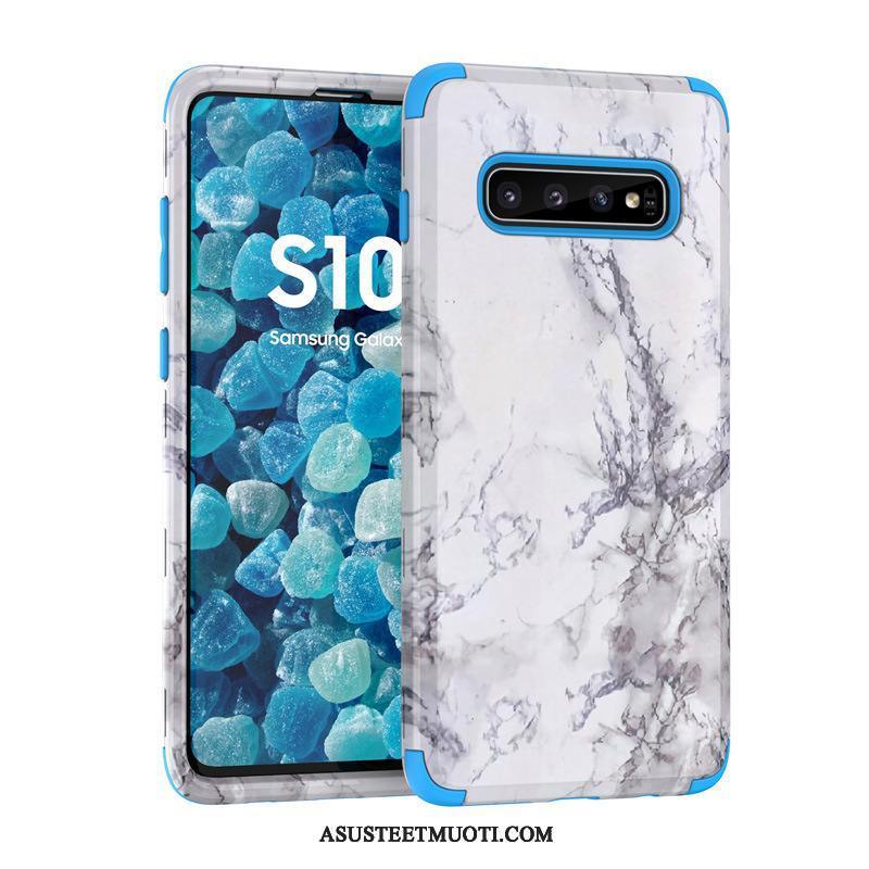 Samsung Galaxy S10 Kuori Kuoret Suojaus Murtumaton Kotelo Sininen