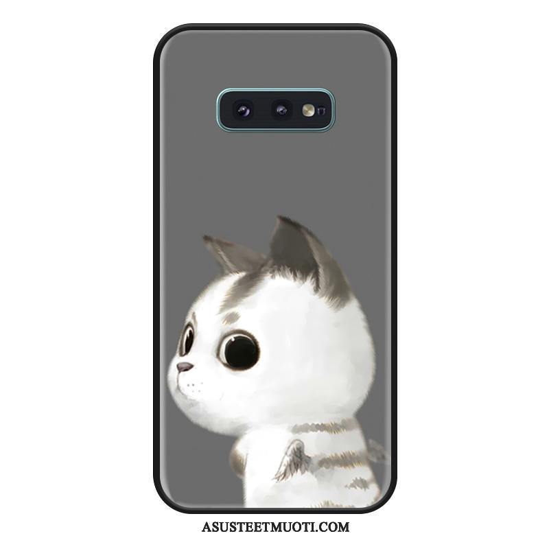Samsung Galaxy S10e Kuoret Sarjakuva Kissa Murtumaton Harmaa Persoonallisuus