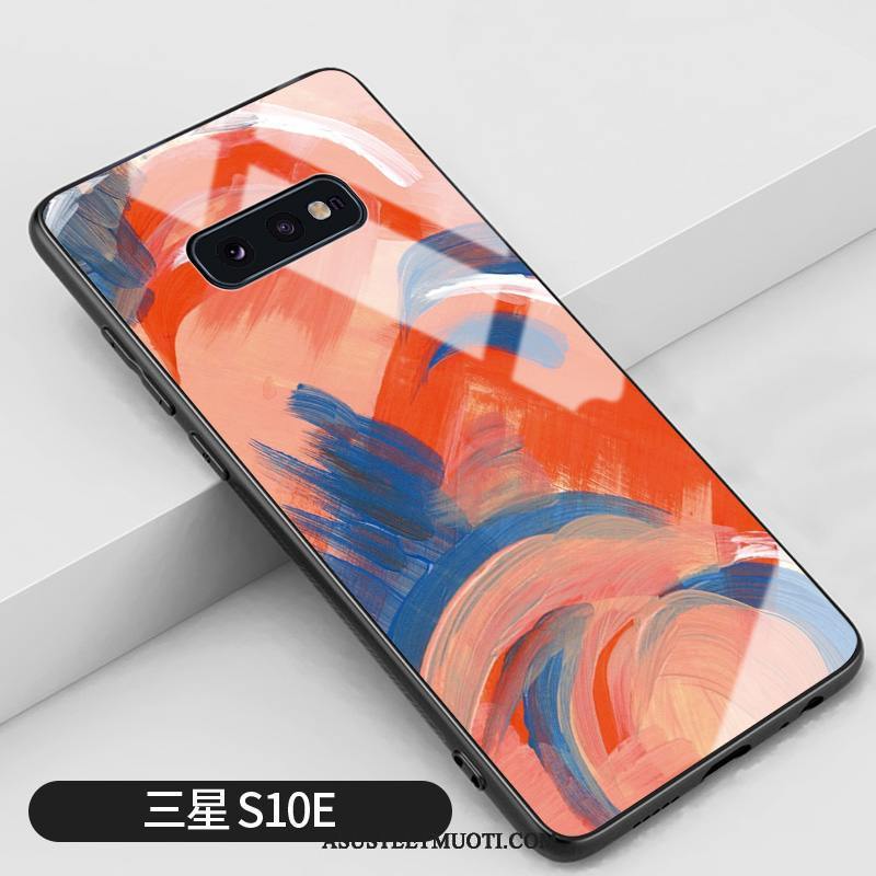 Samsung Galaxy S10e Kuori Kuoret Jauhe Sininen Lasi Silikoni