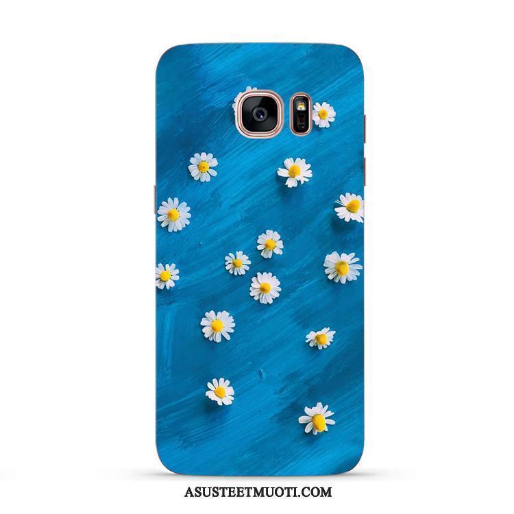 Samsung Galaxy S6 Edge Kuori Kuoret Sininen Pehmeä Neste Tähti Kustannukset Kukka