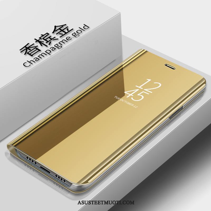 Samsung Galaxy S6 Kuoret Tide-brändi Puhelimen Lasi Nahkakotelo Kulta