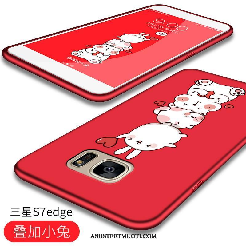 Samsung Galaxy S7 Edge Kuori Kuoret Sarjakuva Tähti Uusi Punainen Ihana
