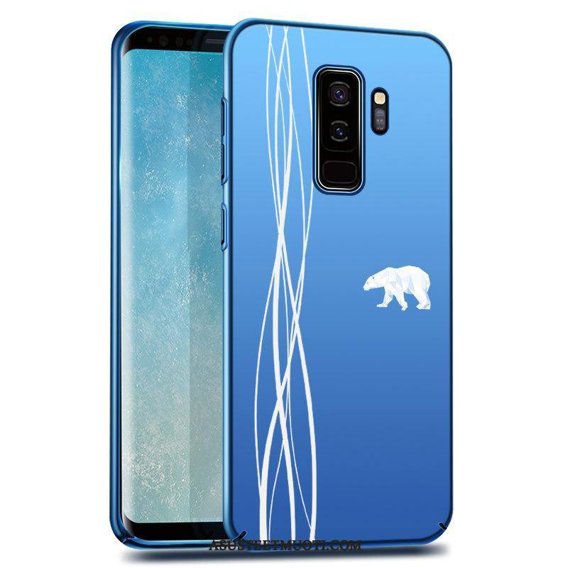 Samsung Galaxy S9+ Kuoret Luova Puhelimen Pesty Suede Suojaus Sininen