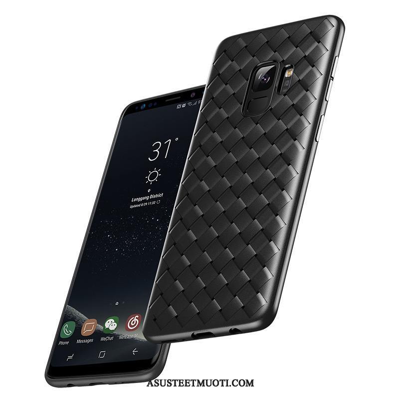 Samsung Galaxy S9 Kuori Kuoret Kudonta All Inclusive Suojaus Musta Murtumaton