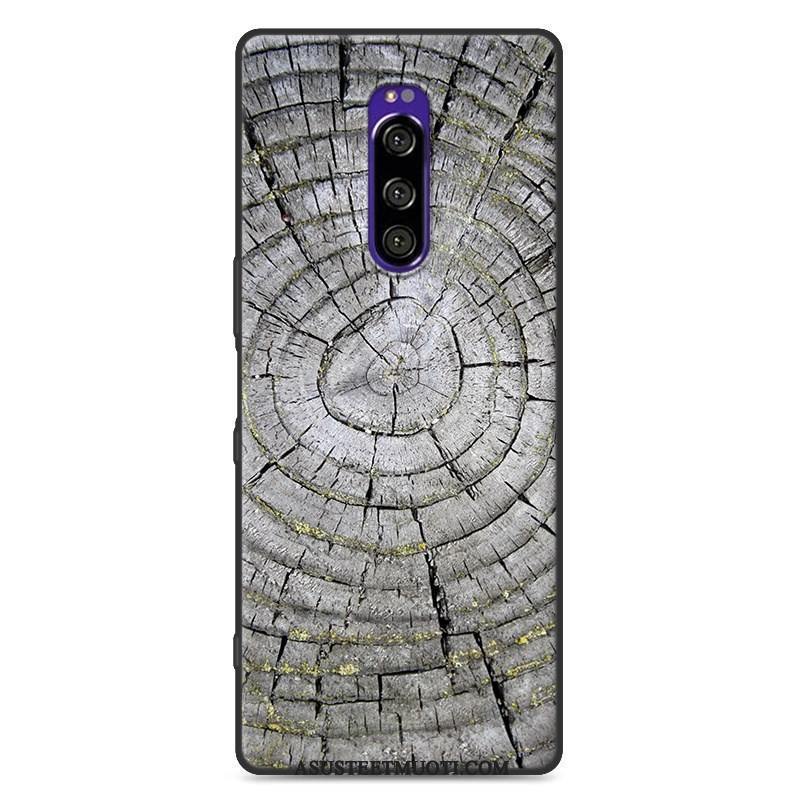 Sony Xperia 1 Kuoret Puhelimen Maalaus Yksinkertainen Suojaus Silikoni