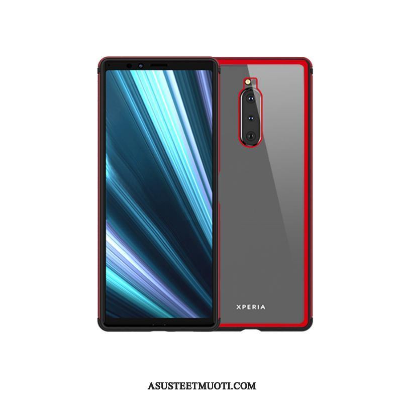 Sony Xperia 1 Kuori Kuoret Trendi Lasi Kehys Läpinäkyvä All Inclusive