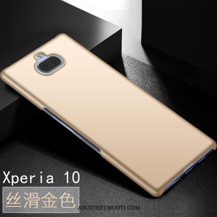 Sony Xperia 10 Kuoret Kulta Puhelimen Pesty Suede Kuori Suojaus