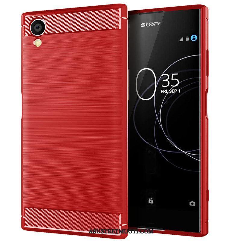 Sony Xperia Xa1 Kuoret Punainen Puhelimen Kukkakuvio Suojaus Murtumaton