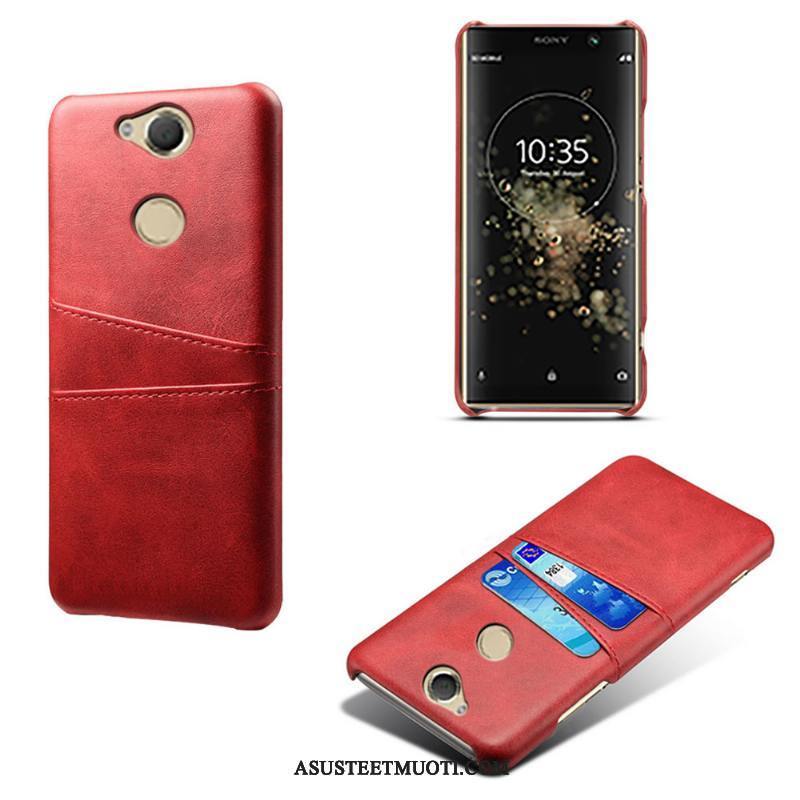 Sony Xperia Xa2 Ultra Kuori Kuoret Punainen Kotelo Puhelimen Nahka Suojaus