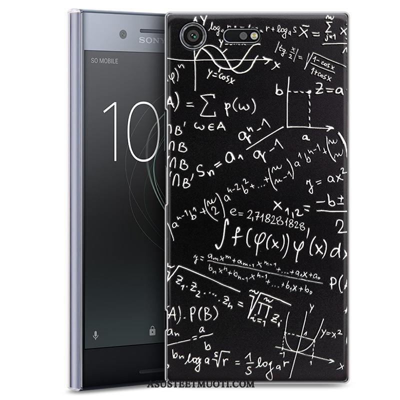 Sony Xperia Xz Premium Kuoret Kohokuviointi Kotelo Suojaus Musta Puhelimen