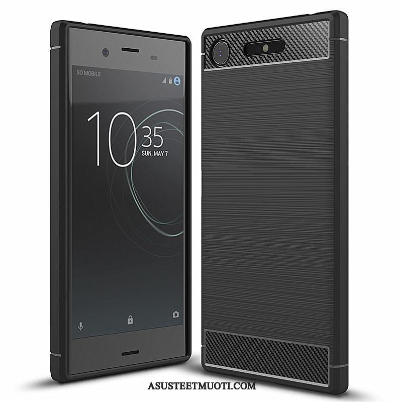 Sony Xperia Xz1 Kuori Kuoret Silikoni Tila Trendi All Inclusive Musta