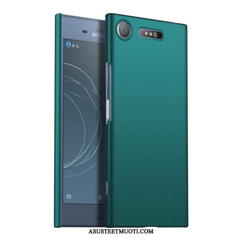 Sony Xperia Xz1 Kuori Kuoret Suojaus Puhelimen Pesty Suede Vihreä