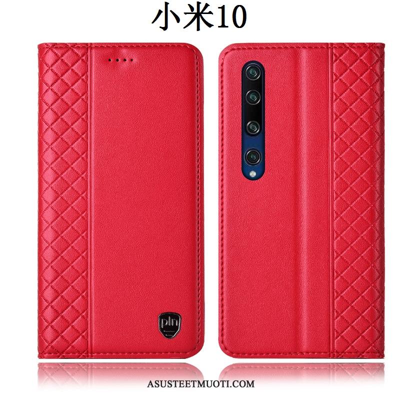 Xiaomi Mi 10 Kuori Kuoret Punainen Murtumaton All Inclusive Nahkakotelo