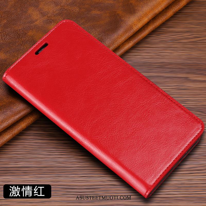 Xiaomi Mi 10 Pro Kuoret Puhelimen Pieni Kuori Punainen Nahkakotelo